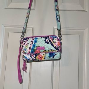 Vera Bradley all in one crossbody wristlet RFID in Wildflower Paisley
